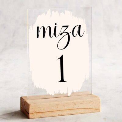 tabla za označitev mize