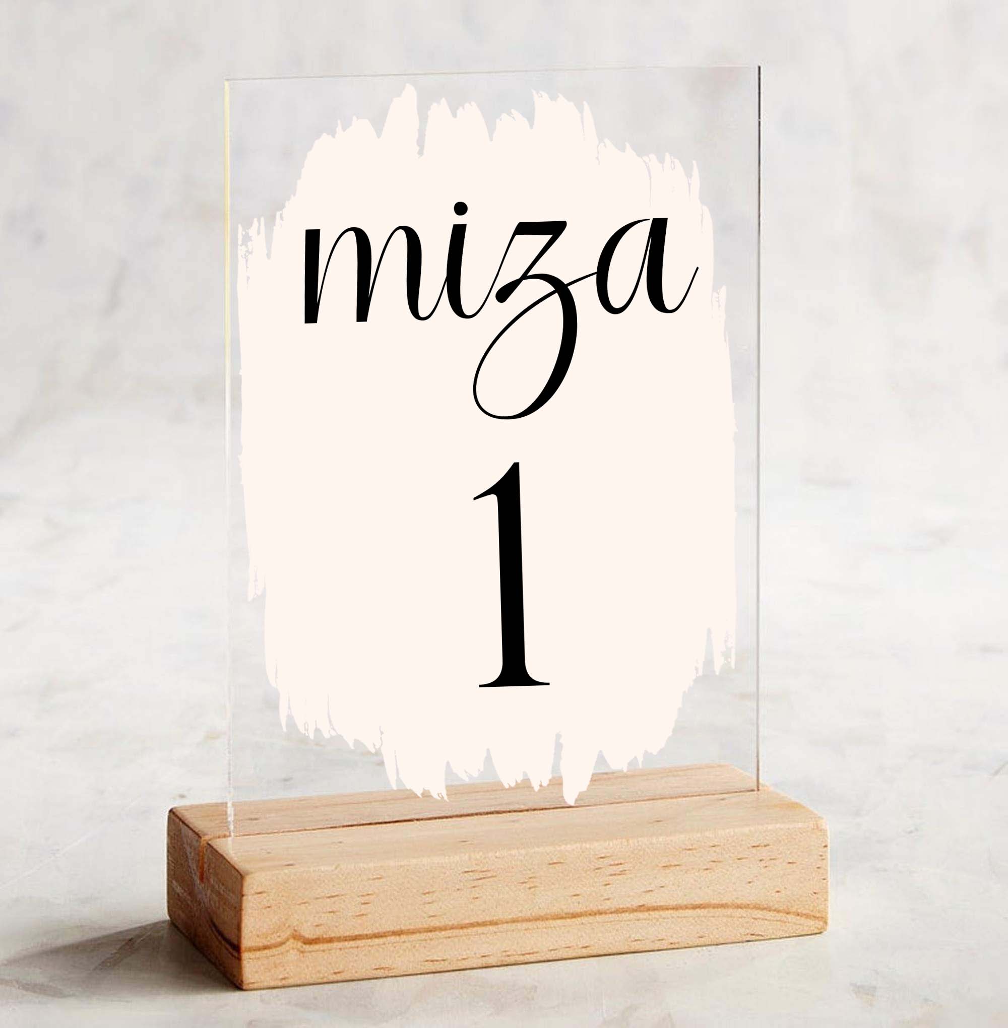 tabla za označitev mize